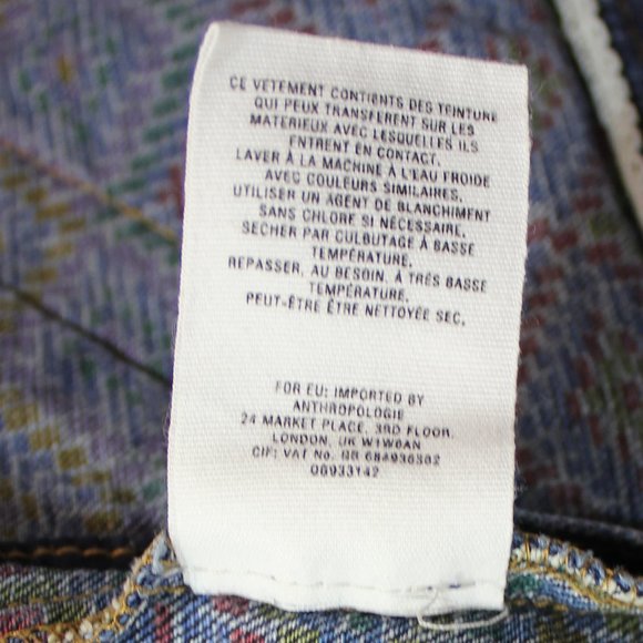 Anthropology Pilcro and the Letterpress Farrah Denim Blue Jacket Small - Picture 7 of 7